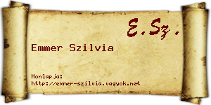 Emmer Szilvia névjegykártya